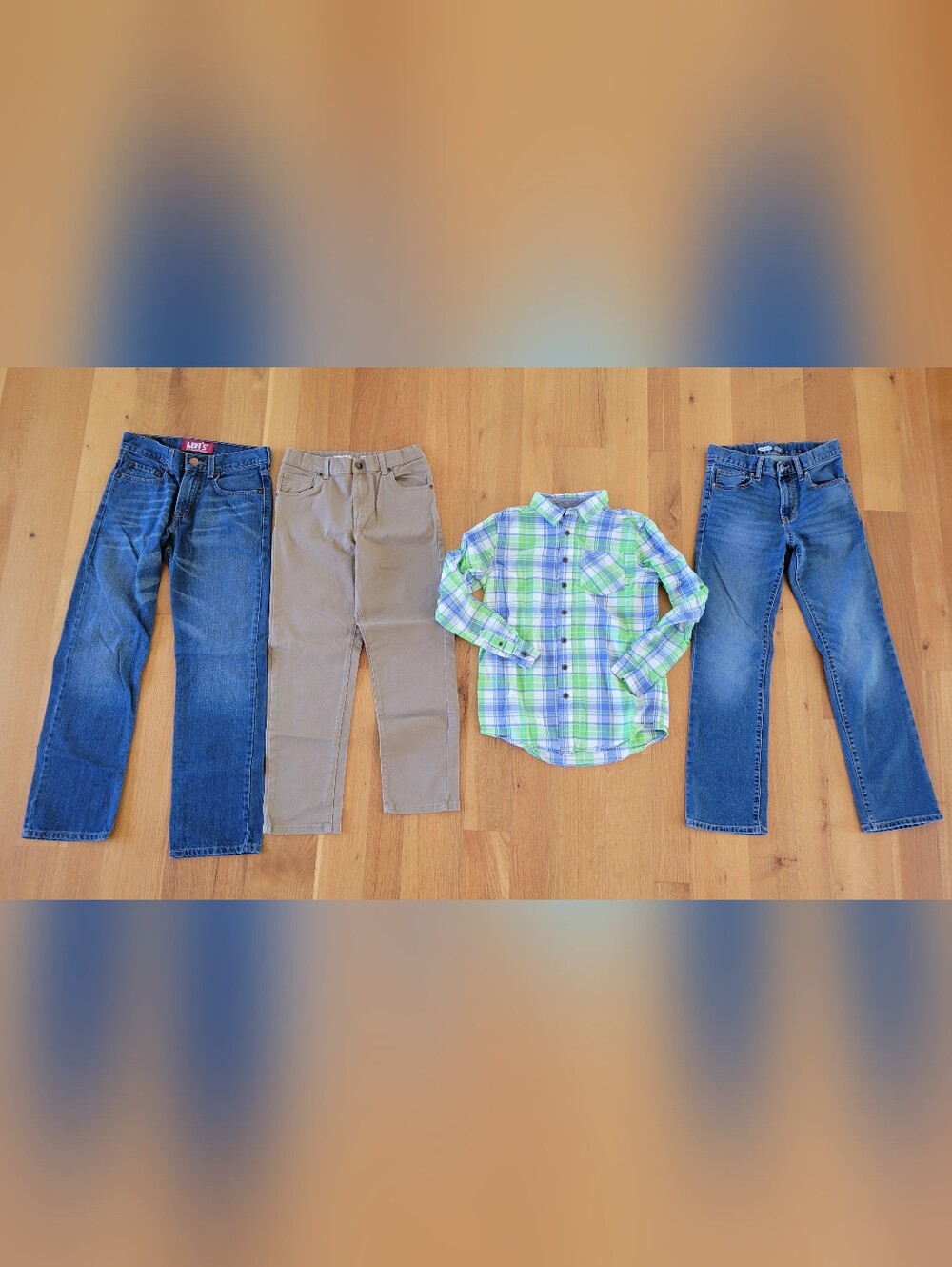 Boys size 12 jeans / pants and size 12-14 shirt
